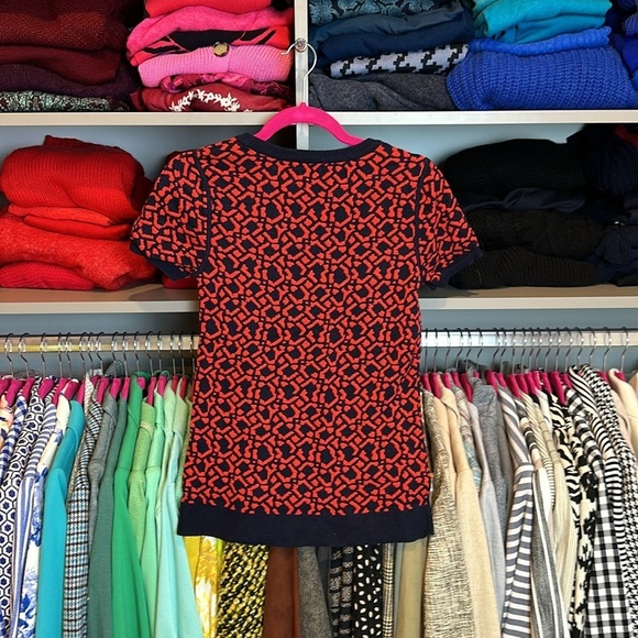 The Limited navy and red short sleeve crew neck sweater size XS - Picture 3 of 3